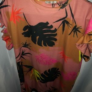 Vibrant color floral dress